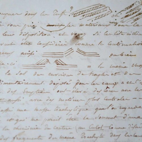 Passionnante lettre sur la théorie des cratères d'élévation et cavités volcaniques de Prévost, en Sicile