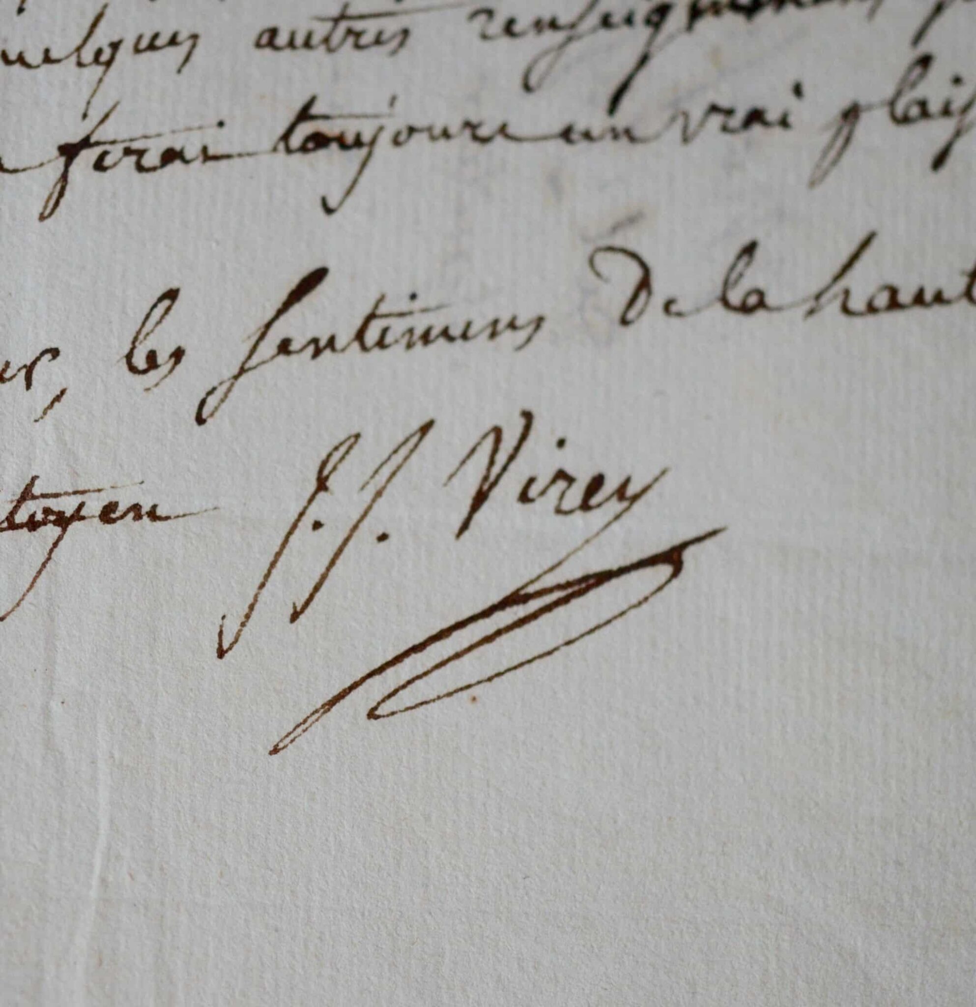 Passionnant courrier de Virey relatif aux plantes, adressé à Pierre-Simon Girard