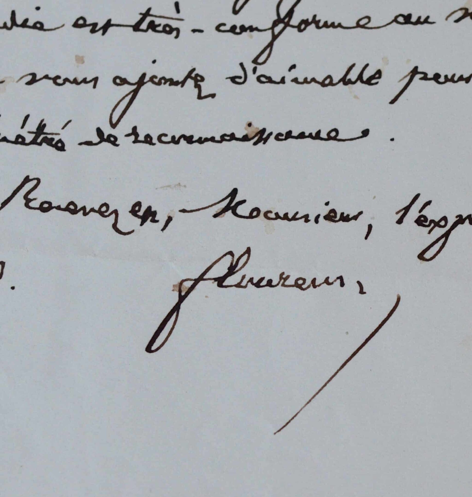 Deux lettres de Flourens