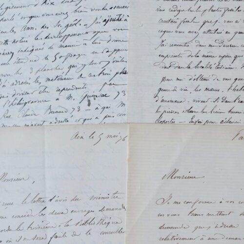 Gaston de Saporta explique ses travaux et publications