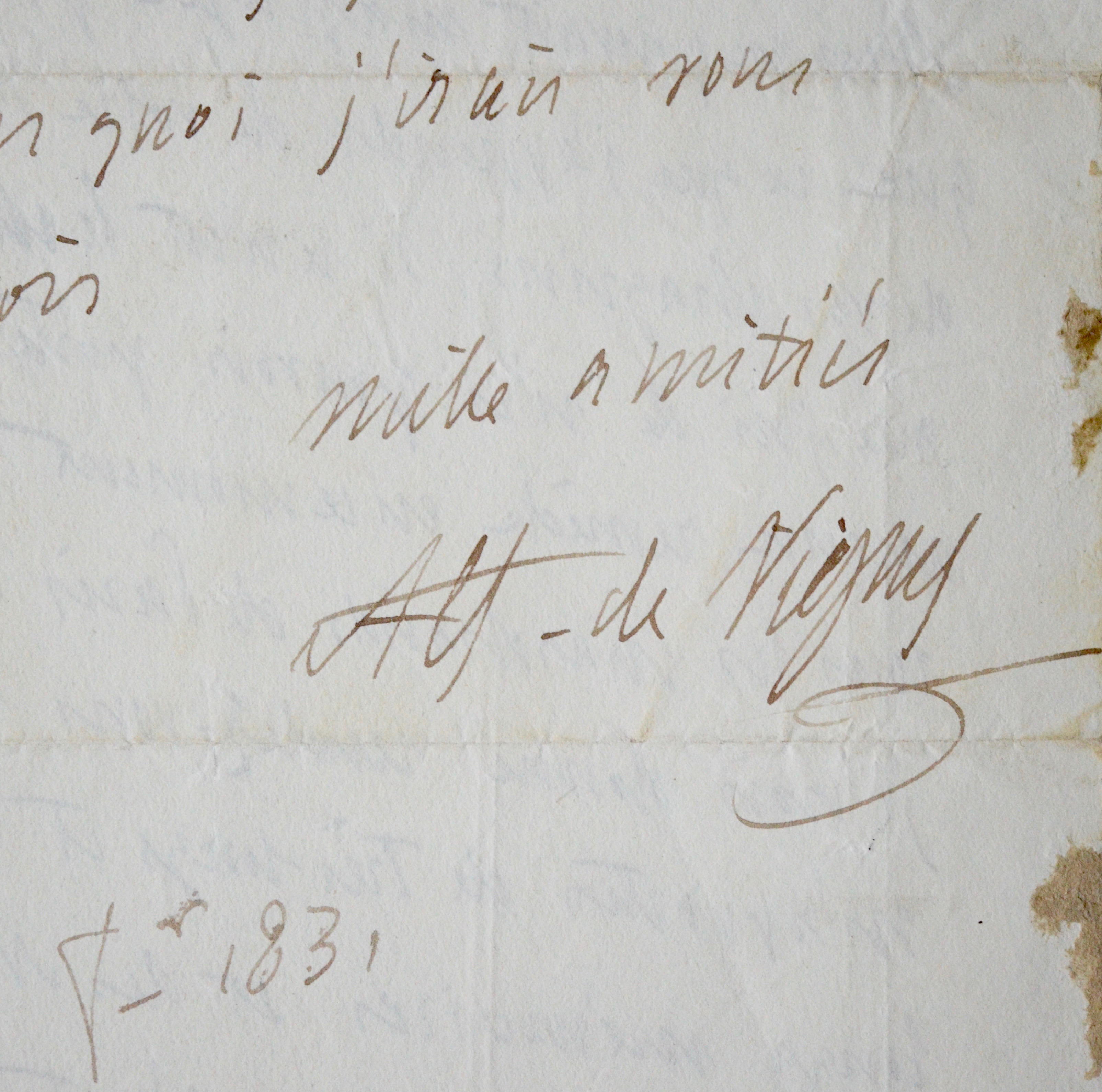 Alfred de Vigny est souffrant et veut l’absolution