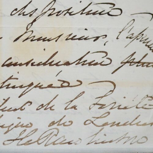 Lettre de l'orientaliste, assyriologue, et archéologue Henry Rawlinson