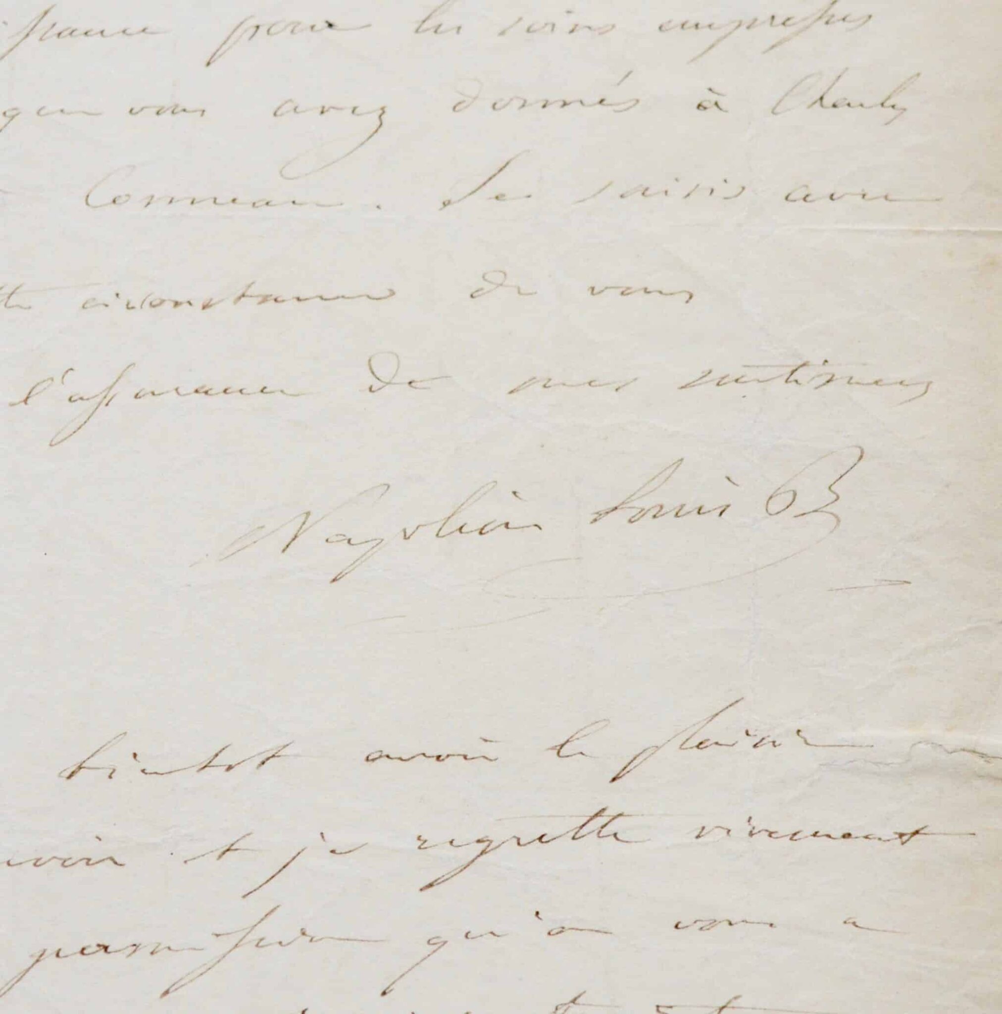 Rare lettre de Louis-Napoléon Bonaparte, envoyée du Fort de Ham