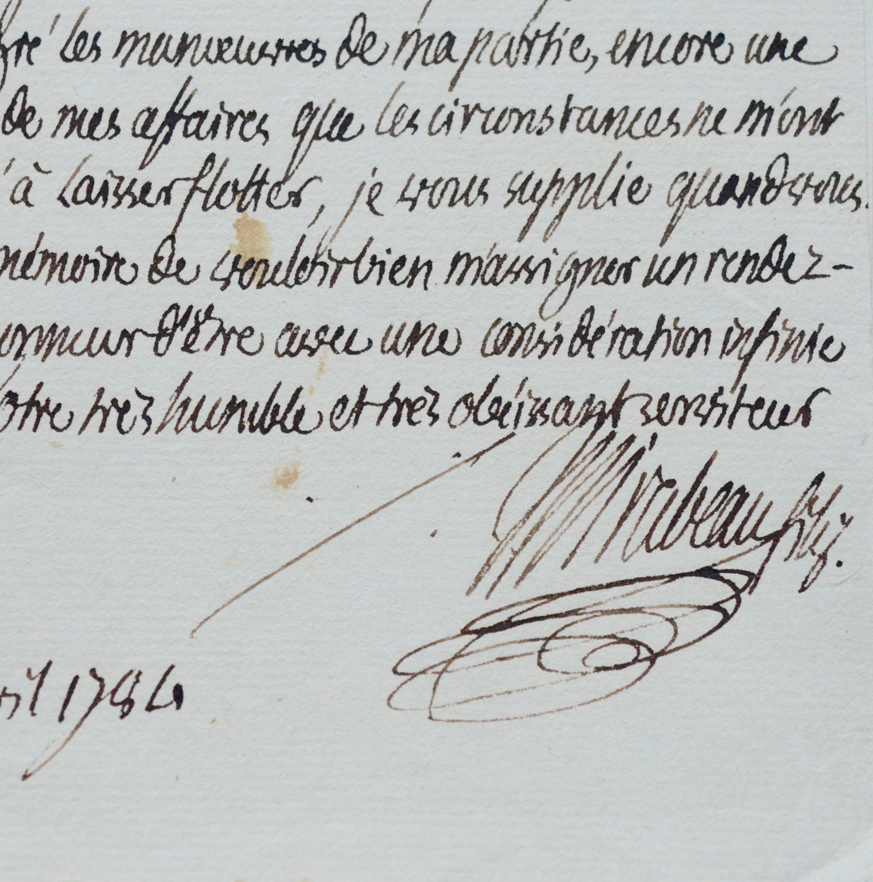 Mirabeau se sépare de sa femme