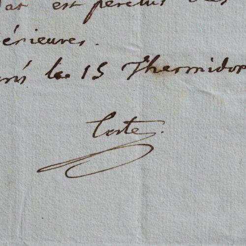 Billet du médecin de l'Empire Jean-François Coste
