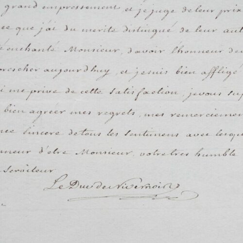 Le Duc de Nivernais reçoit des lectures
