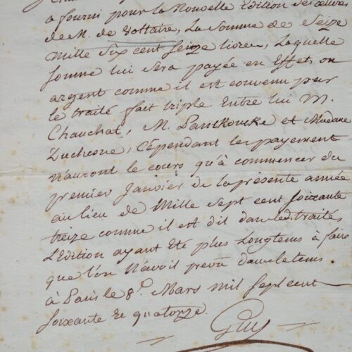 Édition des oeuvres de Voltaire : Panckoucke, Guy, Duchesne...