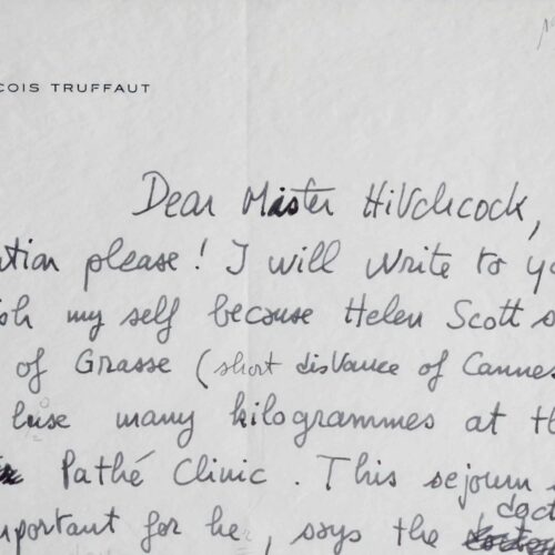 Lettre de Truffaut à Hitchcock sur le Hitchbook