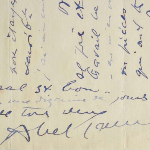 Passionnante lettre d'Abel Gance sur ses travaux