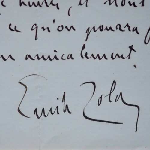 Lettre d'Émile Zola à Saint-Georges de Bouhélier