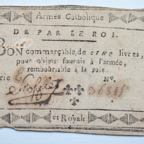 [Vendée] Bon de l'Armée Catholique et Royale