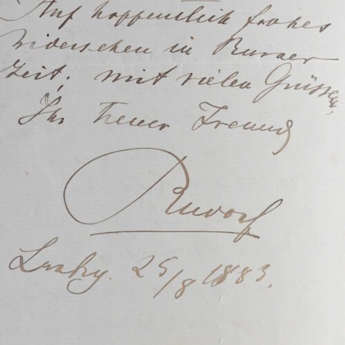 Lettre de Rodolphe d'Autriche, fils de Sissi et de François-Joseph