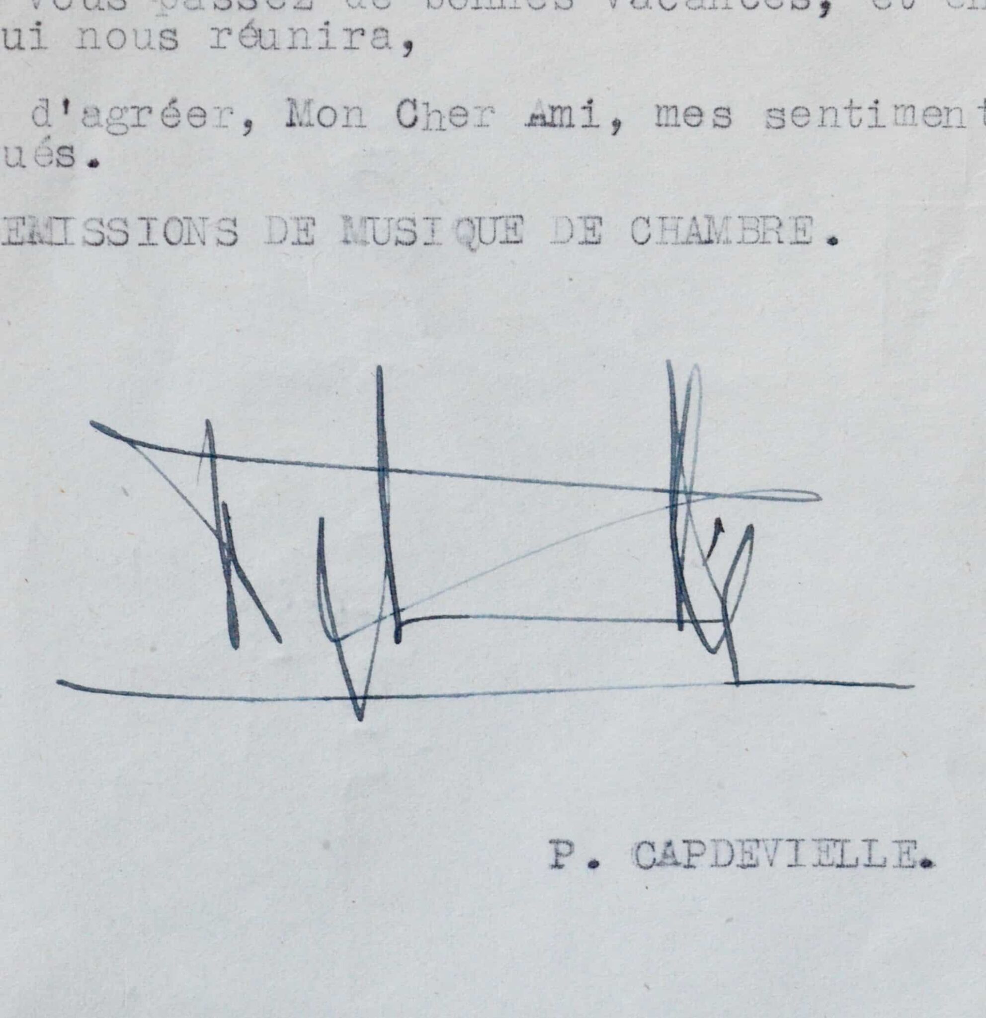 Correspondance Pierre Capdevielle à Henri Martelli