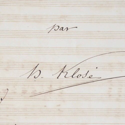 Deux manuscrits musicaux de Hyacinthe Klosé pour saxophone