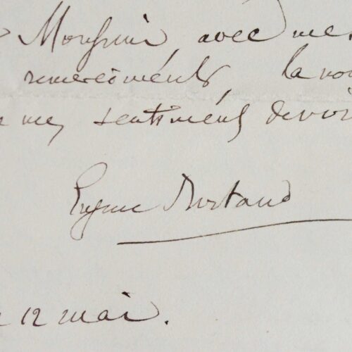 Lettre d'Eugène Rostand au poète Joseph Autran