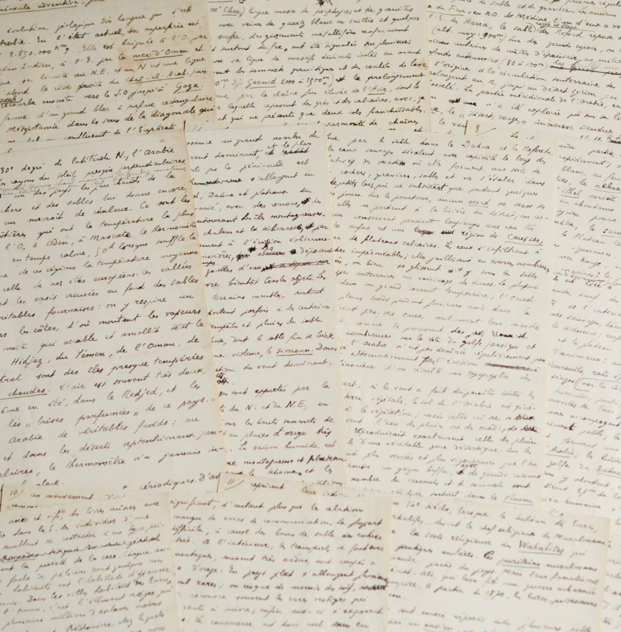 « Arabie » : manuscrit signé d’Amédée Thalamas