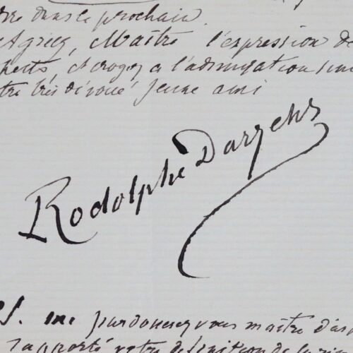 5 lettres de Rodolphe Darzens à Stephane Mallarmé