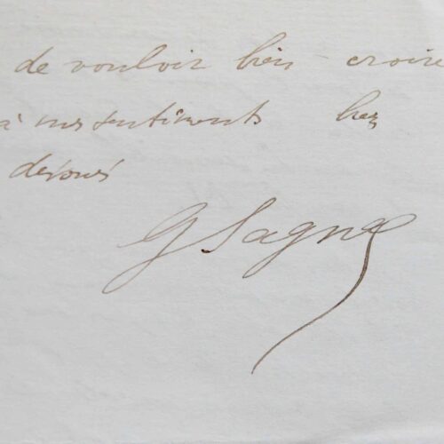 Importante lettre scientifique de Georges Sagnac à Henri Becquerel, sur la radioactivité