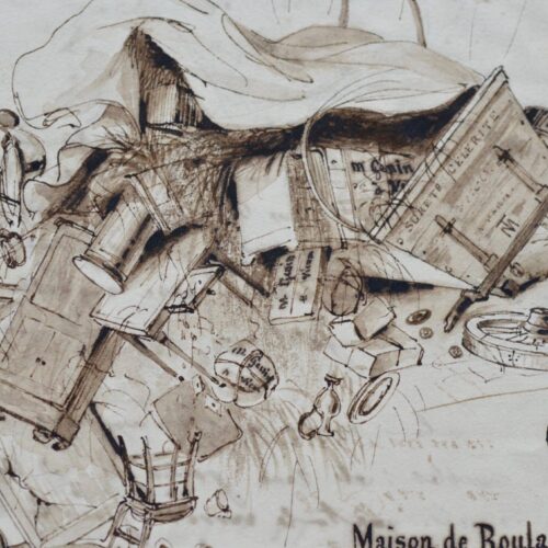 Étonnante lettre illustrée de Gabriel Falampin, l'avoué de George Sand