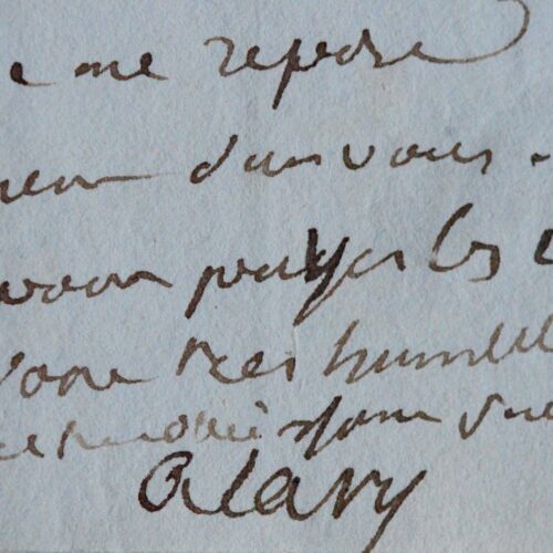 Belle lettre de Pierre-Joseph Alary sur la pauvreté