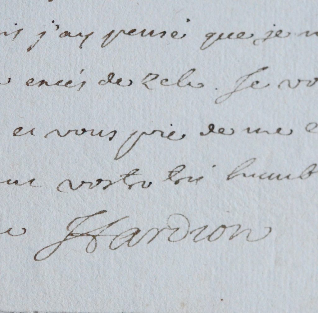 Jacques Hardion Traces Écrites lettres autographes, manuscrits