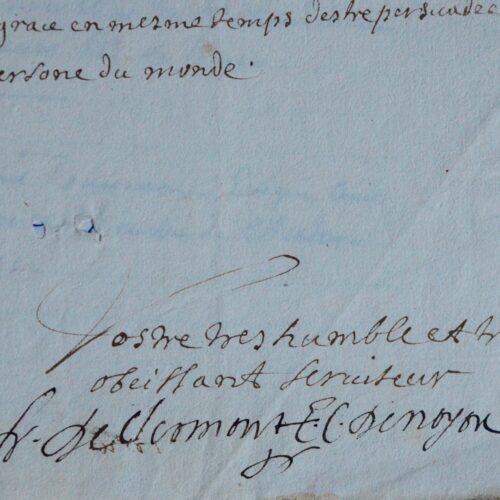 Belle lettre de François de Clermont-Tonnerre