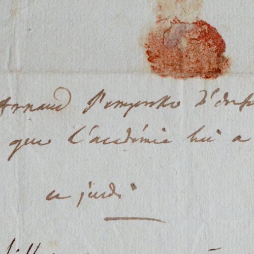 Billet de l'abbé François Arnaud à Mme de Vimeux