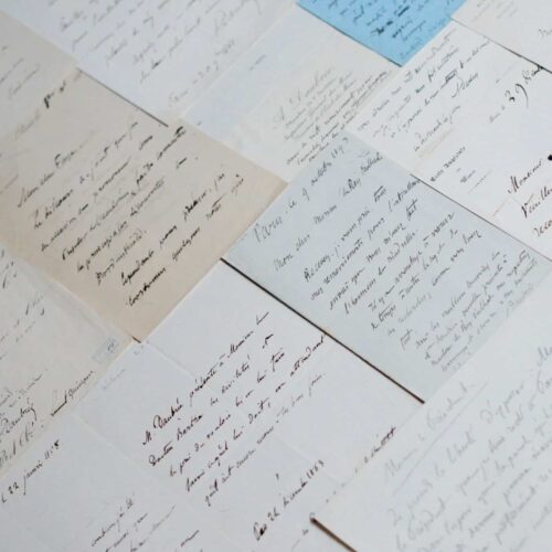 11 lettres et 2 cartes du géologue et minéralogiste auguste Daubrée