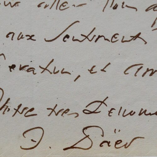 Lettre du compositeur Ferdinando Paër