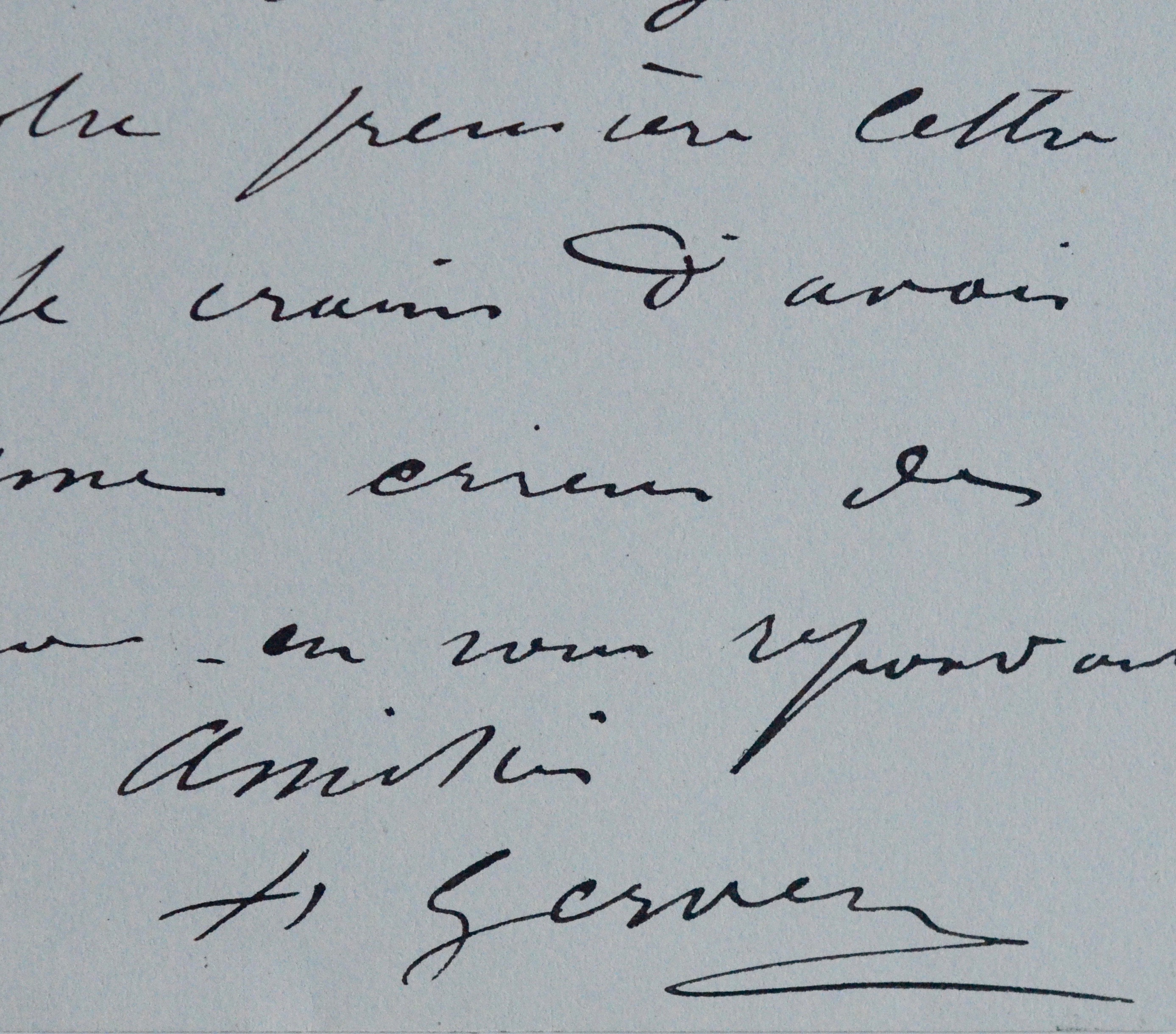 Carte d’Henri Gervex, à un ami