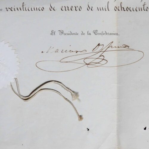 Rare brevet des États-Unis de Colombie