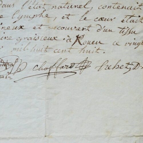Description d'une autopsie d'utérus en 1808