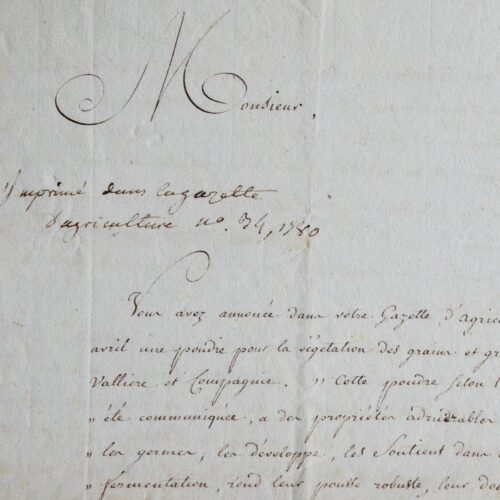 L'Agronome Tessier et ses essais d'engrais