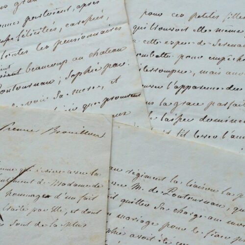 Rare manuscrit complet d'une nouvelle inédite de Mme Campan