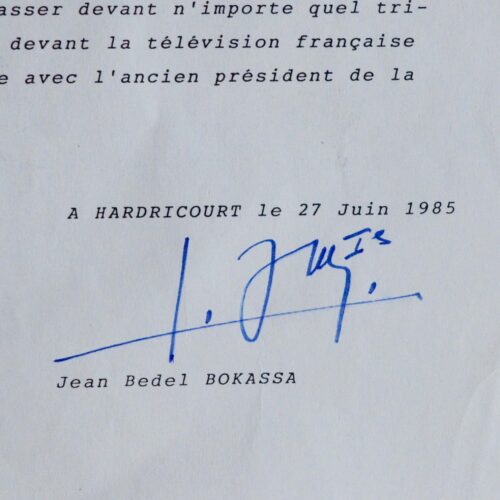 L'ex empereur de Centrafrique Jean-Bedel Bokassa contrattaque