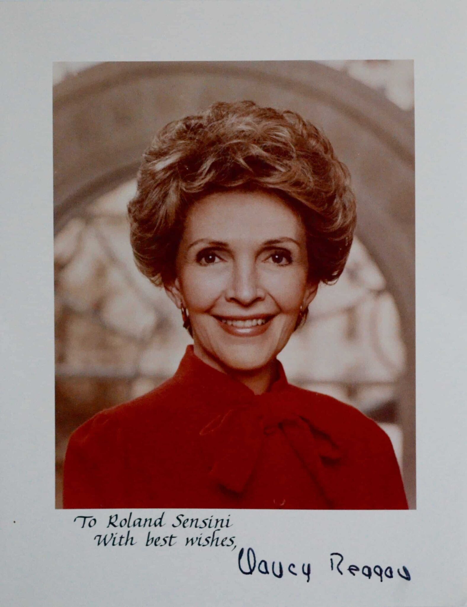 Portrait photographique signé de Nancy Reagan