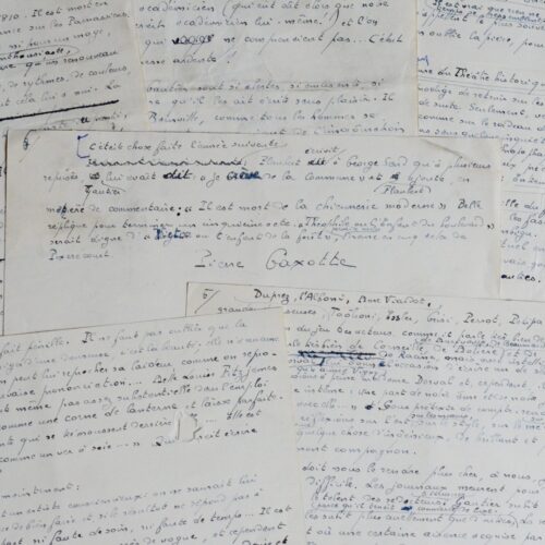 Manuscrit de Pierre Gaxotte consacré à Théophile Gautier, intitulé "Le Forçat du feuilleton"