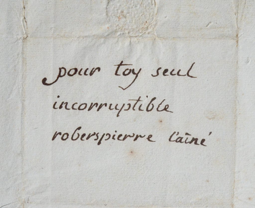 Maximilien de Robespierre Traces Écrites lettres autographes