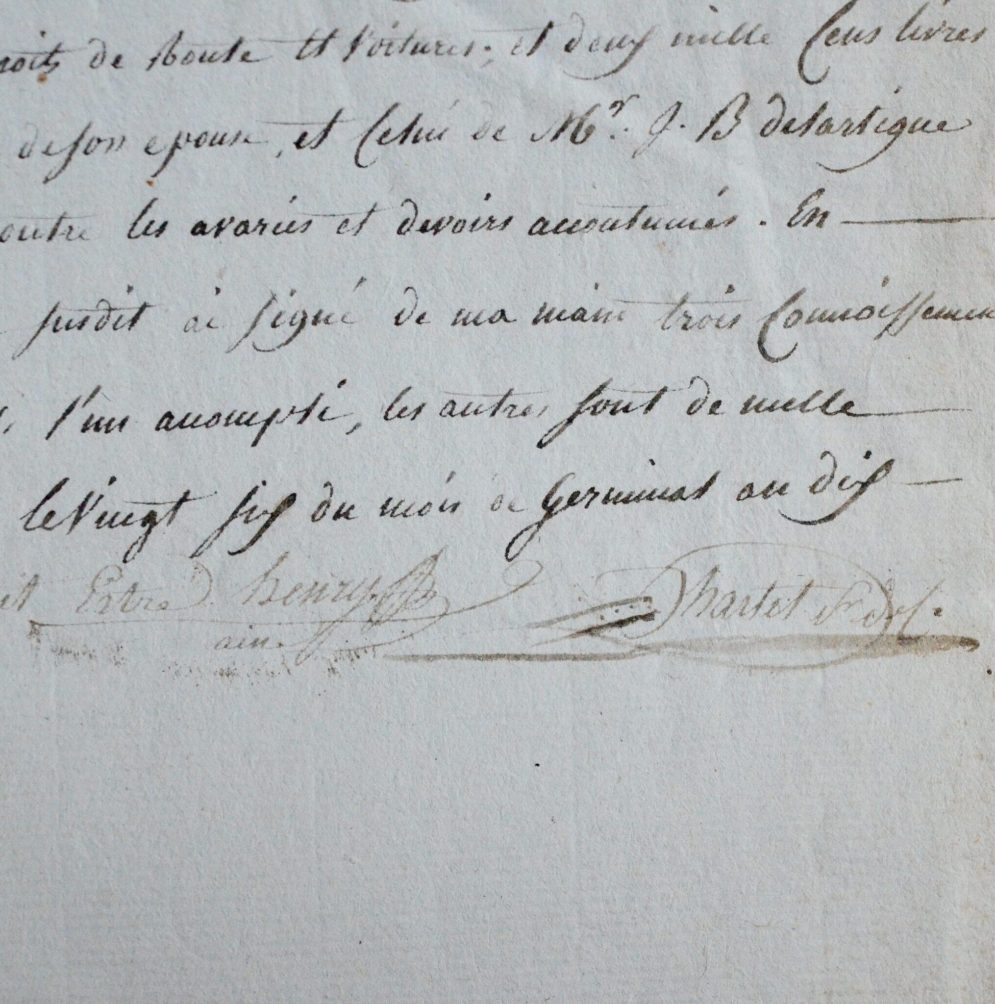 Expédition d’instruments de musique à Saint-Domingue, depuis Bordeaux