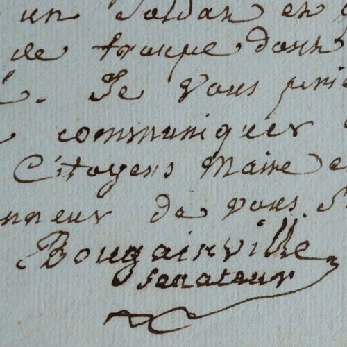 Le navigateur Louis-Antoine de Bougainville atteste de l'infirmité d'un soldat