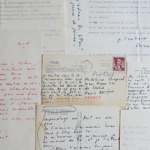 Intéressants lettres de Florence Malraux relatives à ses films et sa vie