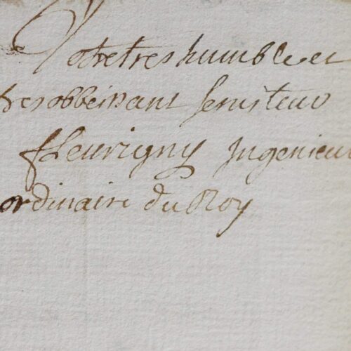 L'ingénieur Gabriel Boucot de Fleurigny se procure des ouvrages de Belidor et Deidier