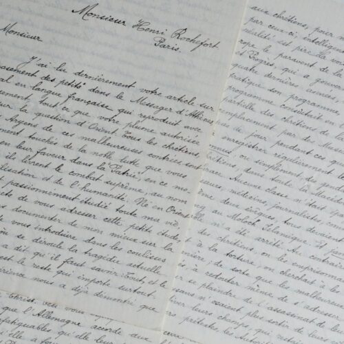 Un anonyme dénonce le traitement infligés aux chrétiens d'Orient par les Turcs, en 1912