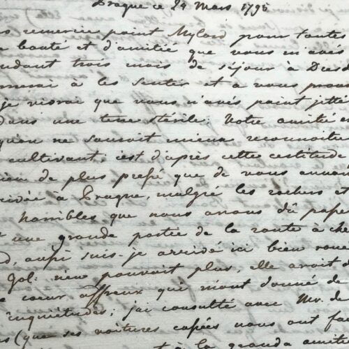 Rare lettre du Prince russe Dimitri Alexeïevitch Galitzine, l'ami des philosophes