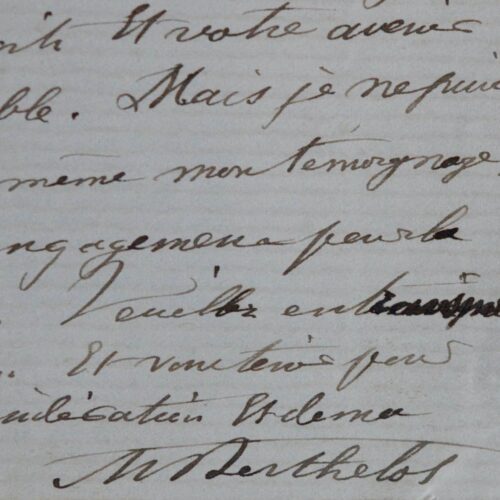 Le chimiste Marcelin Berthelot soutient "la jeunesse laborieuse et dévouée"