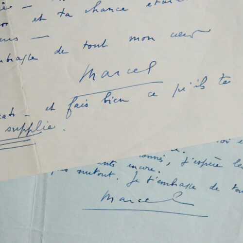 Twee interessante brieven van Marcel Achard aan Henri Jeanson, gevangengezet in de gevangenis van La Santé