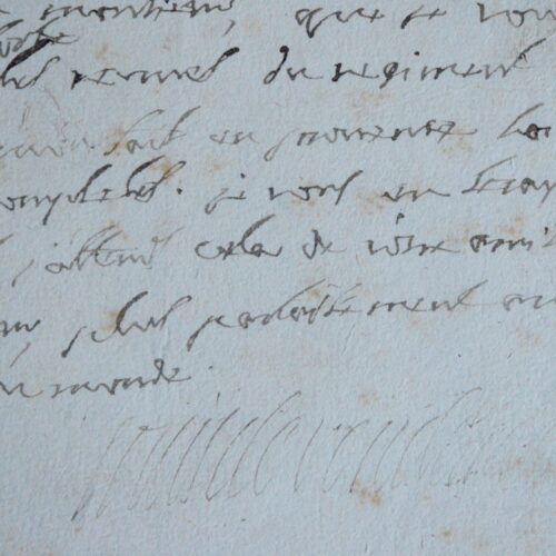 Lettre du duc de Vendôme, rédigée par Campistron, durant le siège de Verrue Savoia