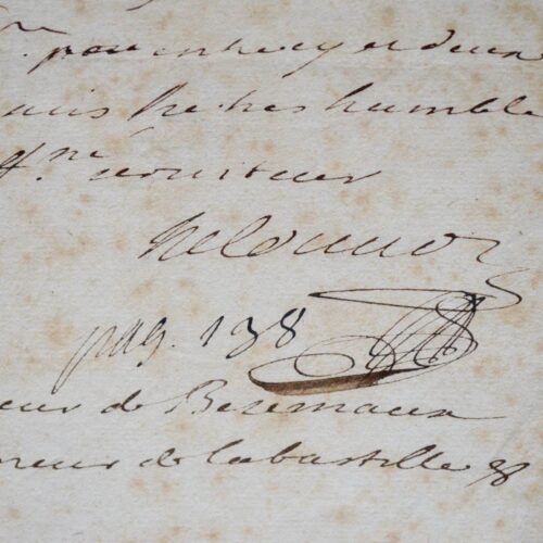 Lettre de cachet entièrement autographe de Louvois