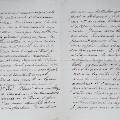 Le zoologiste suisse Henri Blanc écrit à son confrère Edmond Perrier, au début de la Guerre