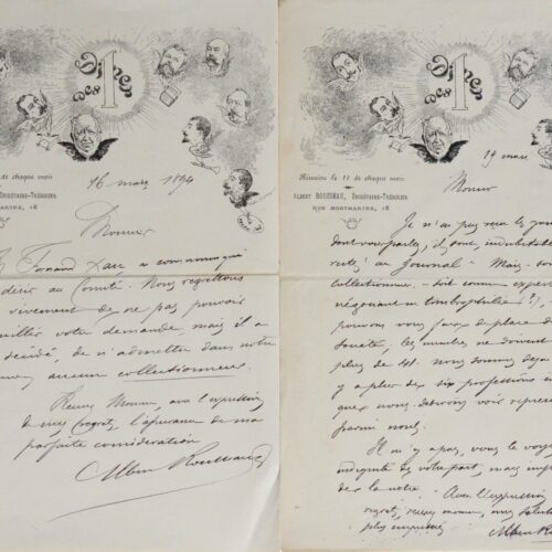 Deux lettres de la mystérieuse académie du "Diner des 1"